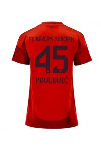 Bayern Munich Aleksandar Pavlovic #45 Voetbaltruitje Thuis tenue Dames 2024-25 Korte Mouw